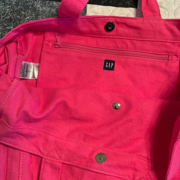 GAP Large Everyday Hot Pink Canvas Bag - NWT - Picture 6 of 8
